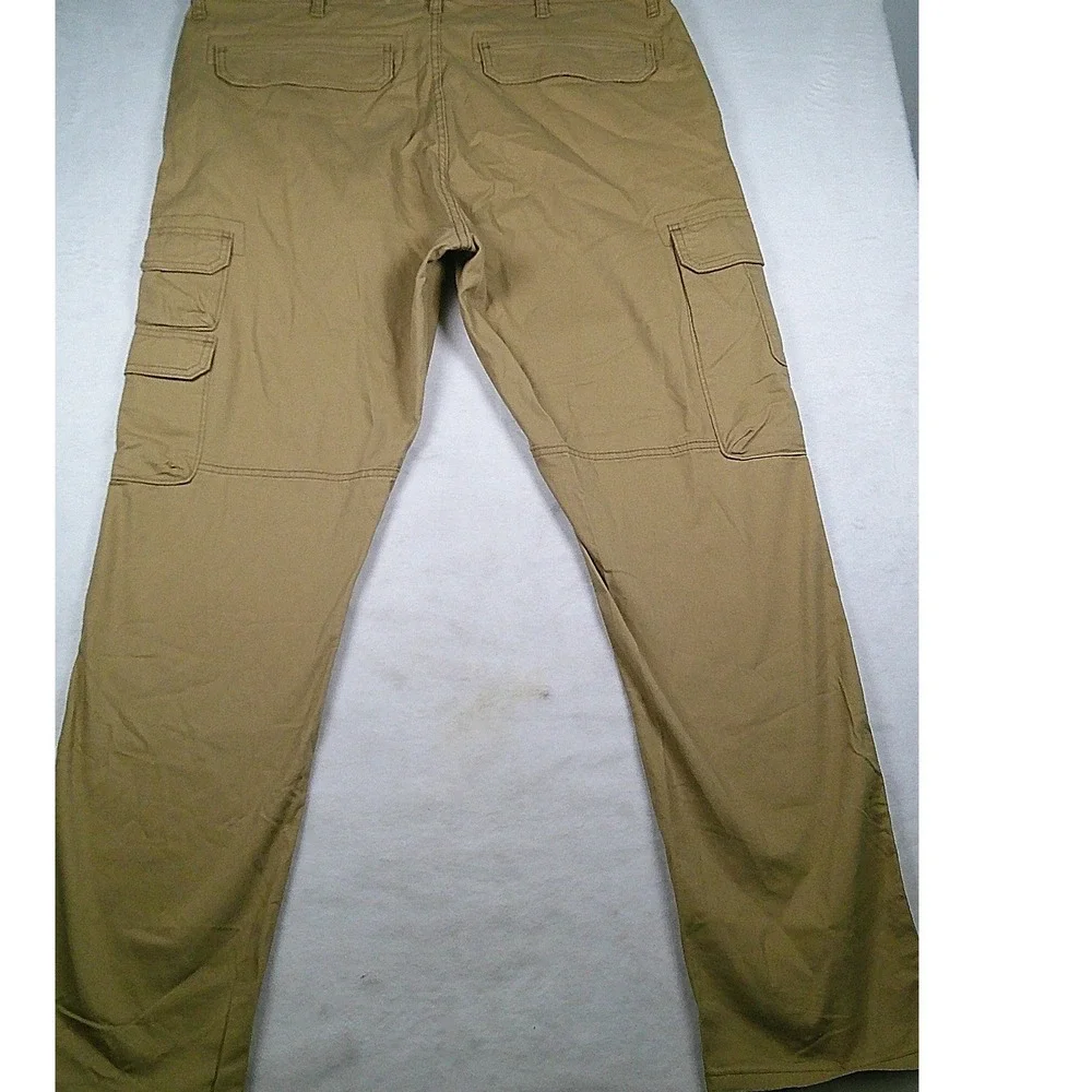 Wrangler‎ Regular Taper Cargo Pants Mens 40x32 Tan Khaki Stretch 70SYWBA